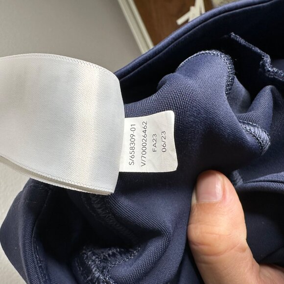 Athleta Delancey Skyline Tight Size 2X Navy Blue Leggings Side Zipper - Picture 9 of 10